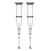 Height adjustable underarm crutches