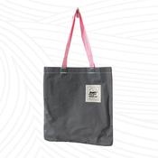 Grey and Powder Pink Colourblock Tote Bag image