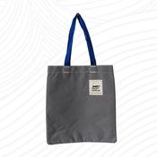 Grey and Light Blue Colourblock Tote Bag
