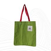 Lime Green and White Floral Tote Bag III image