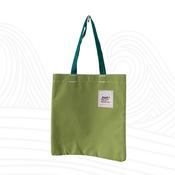 Lime Green and Blue Floral Tote Bag image