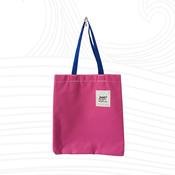 Bright Pink and Grey Colourblock Tote Bag