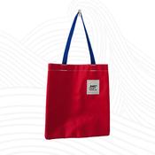 Red and Grey Colourblock Tote Bag image