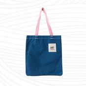 Blue and White Floral Theme Tote image