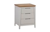 Ashby Grey 3 Drawer Bedside Table image
