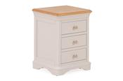 Brighton Light Grey Oak 3 Drawers Bedside Table image