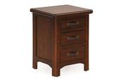 Westport Walnut 3 Drawer Bedside Table image