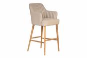 Jane Cream Faux Leather Bar Stool image