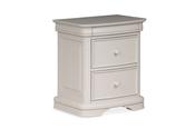 Newport Light Grey 2 Drawer Bedside Table image