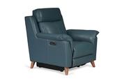 Fontella Blue Leather Armchair Electric Head Tilt Recliner image