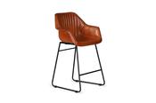 Kimono Brown Leather Bar Stool image