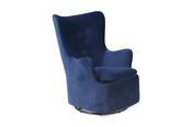 Nelson Navy Velvet Armchair Rocker Swivel image