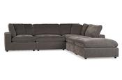 San Diego Grey Fabric Medium Corner Sofa image