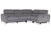 Taylor Grey Fabric RHF Electric Recliner Corner Sofa with Head Tilt image