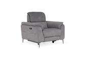 Taylor Grey Fabric Electric Recliner Armchair with Head Tilt image