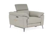 Vettori Grey Leather Armchair Electric Recliner with Head Tilt image