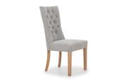 Santino Light Grey Dining Chair with Natural Oak Leg image