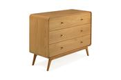 Poe Oak 3 Drawers Chest