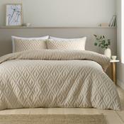 Catherine Lansfield Jacob Geo Super King Duvet Set Natural