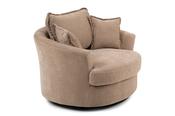 Dove Taupe Fabric Swivel Armchair image