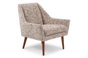 Rose Light Grey Speckled Fabric Armchair image