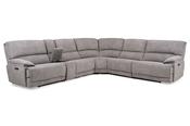 Vermont Grey Fabric Electric Recliner Corner Sofa image
