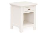 Alaska White 1 Drawer Bedside Table image