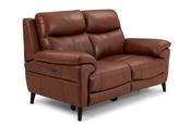 Anderson Brown Leather Electric Recliner Sofa - 2 Seater