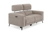 Austin Cream Fabric Electric Recliner Sofa - 2 Seater with Head Tilt, Bluetooth and Speakers image