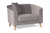 Avoca Grey Velvet Armchair
