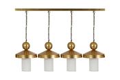Ball Top Gold &amp; Glass Pendant x4