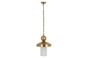 Ball Top Single Gold &amp; Glass Pendant