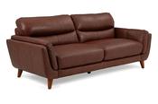 Bianca Brown Leather Sofa - 3 Seater image