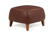 Bianca Brown Leather Footstool image