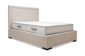 Boutique Taupe Fabric King 5' Split-Base Storage Bed image