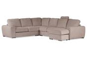 California Cream Fabric RHF Chaise Corner Sofa Headrest image