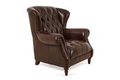 Cambridge Brown Leather Buttoned Armchair image