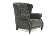 Cambridge Green Fabric Buttoned Armchair