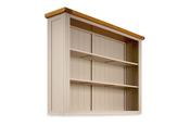 Caravel Light Grey Oak Large Open Hutch with Shelves