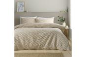 Catherine Lansfield Jacob Geo King Duvet Set Natural