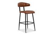 Bronx Brown Leather Bar Stool image