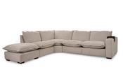 Empress Cream Fabric LHF Electric Recliner Corner Sofa with Tray image
