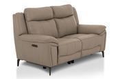 Erin Taupe Leather Electric Recliner Sofa - 2 Seater image