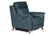 Fontella Blue Leather Armchair Electric Head Tilt Recliner image
