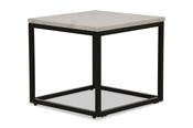 Industrial Side Table White Marble