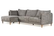 Isabella Charcoal Fabric Corner Sofa - Left Hand Facing image