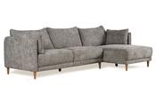 Isabella Charcoal Fabric Corner Sofa - Right Hand Facing image