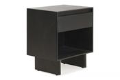 Karma Black 1 Drawer Bedside Table-Outlet