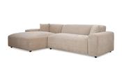 Kennedy Cream Fabric Corner Sofa - Left Hand Facing image