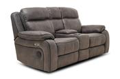 Lansdowne Charcoal Fabric Electric Recliner Sofa - 2 Seater with Charging Console